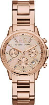 ARMANI EXCHANGE - Rose gold bracelet watch | Selfridges.com