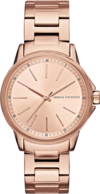 gold plated armani watch