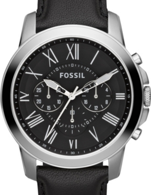 FOSSIL   FS4812 Grant stainless steel and leather watch