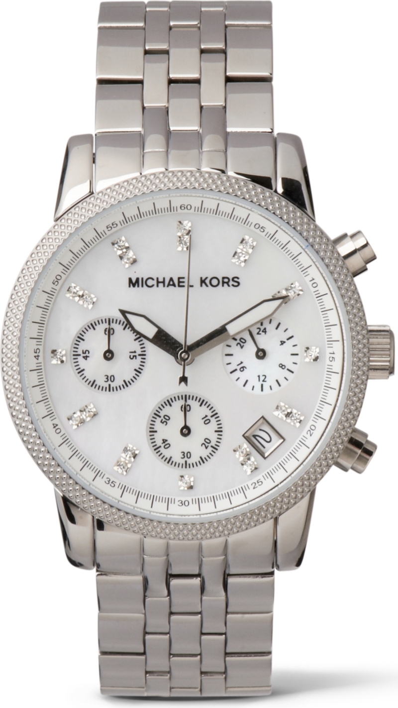 MICHAEL KORS   MK5020 diamond dot stainless steel chronograph watch