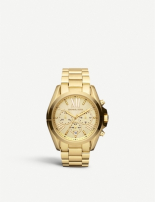 michael kors watches gold plated