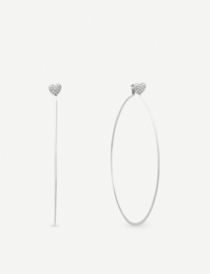 silver-toned hoop earrings 