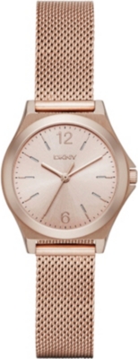 DKNY Ny2489 Parsons Stainless Steel Watch, Gold | ModeSens