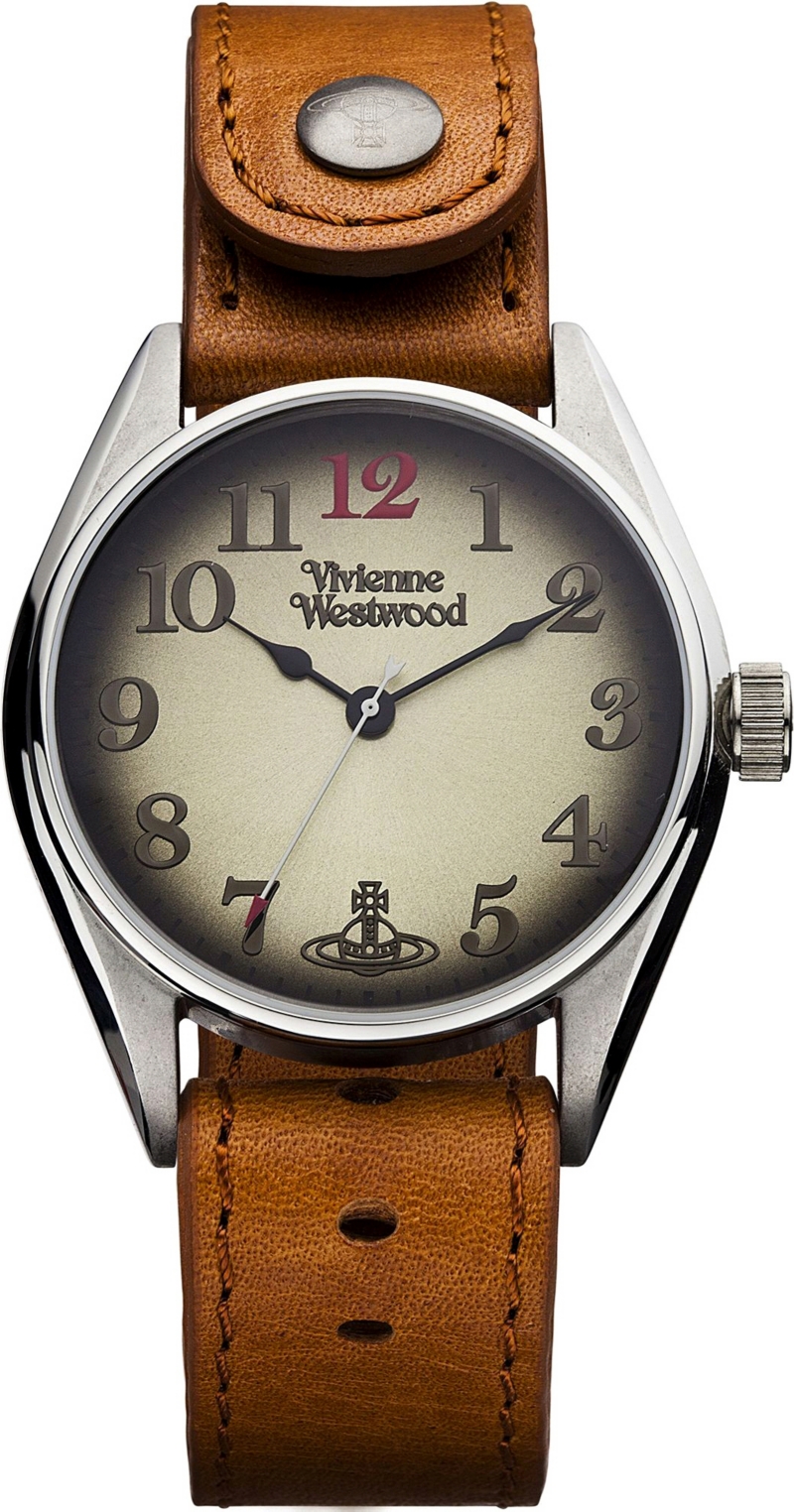 VIVIENNE WESTWOOD   VV012TN Heritage stainless steel and leather watch