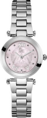 GC   Y07001L3 LadyChic stainless steel and mother of pearl watch