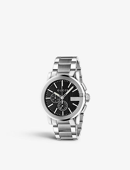 GUCCI: YA101204 G-Chrono stainless steel watch