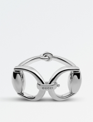 gucci horsebit bracelet silver