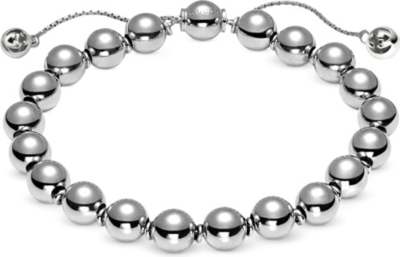 gucci silver boule beaded bracelet