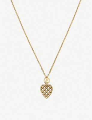 gucci gold heart necklace