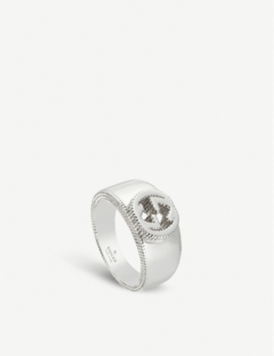 interlocking g silver ring gucci