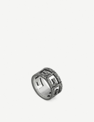 GUCCI Square G sterling silver ring Selfridges