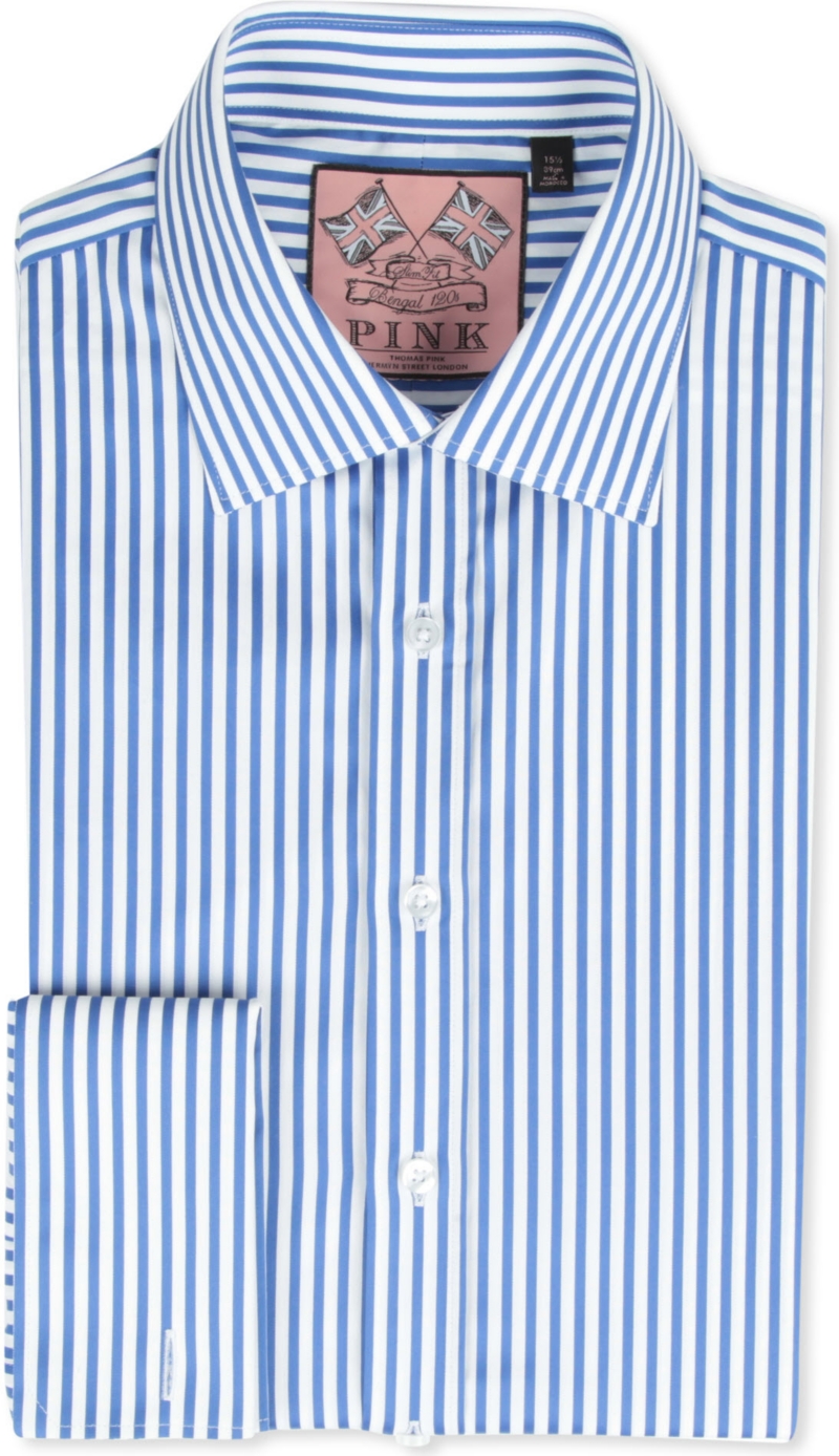 THOMAS PINK   Algernon slim fit double cuff shirt