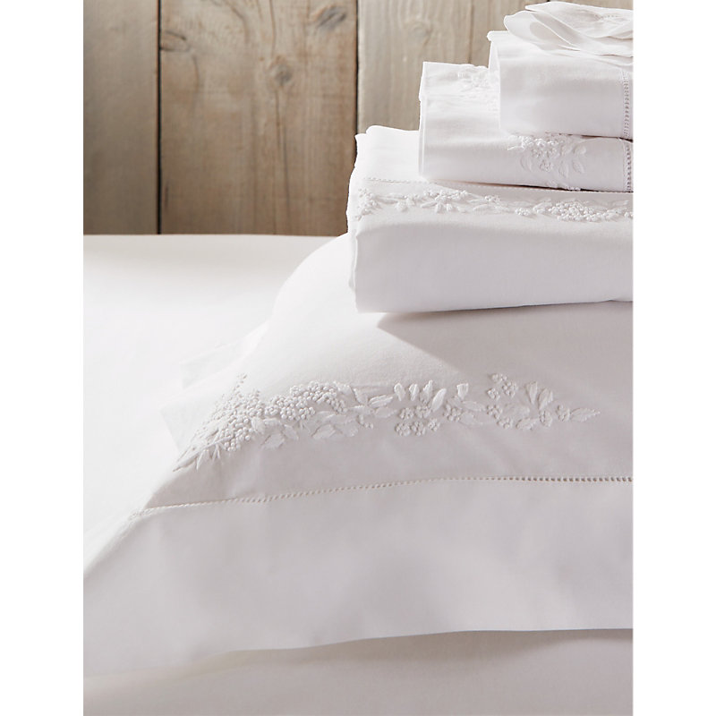 The White Company White Adeline Double Cotton Duvet Cover 200x200cm