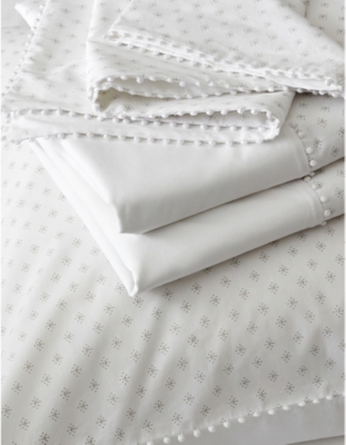 The White Company Avignon Printed Cotton Super King Duvet Cover