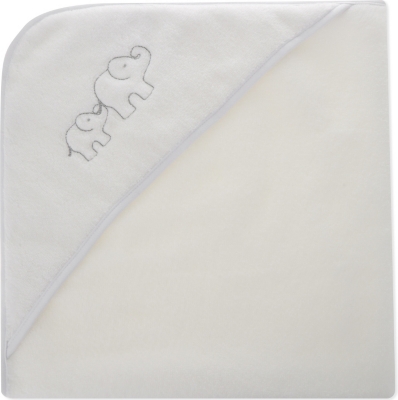 THE LITTLE WHITE COMPANY: Cotton elephant hooded towel
