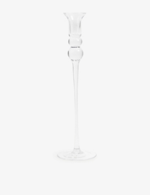 THE WHITE COMPANY: Large glass dinner candle holder 36cm