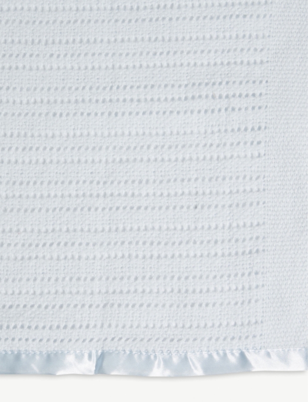 Cellular cotton cot blanket