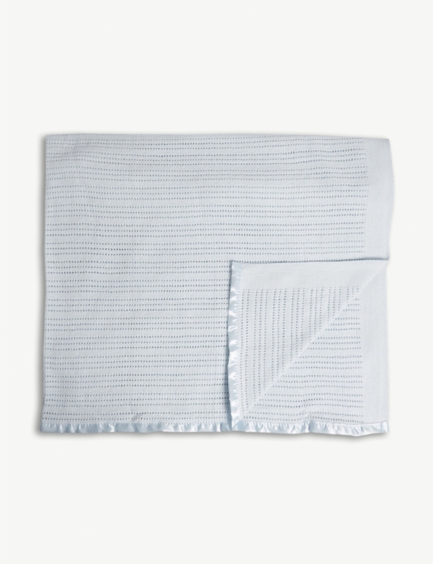 Cellular cotton cot blanket