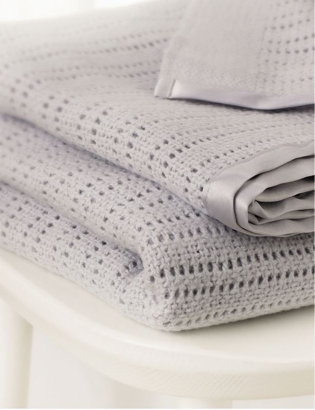 Cellular cotton cot blanket