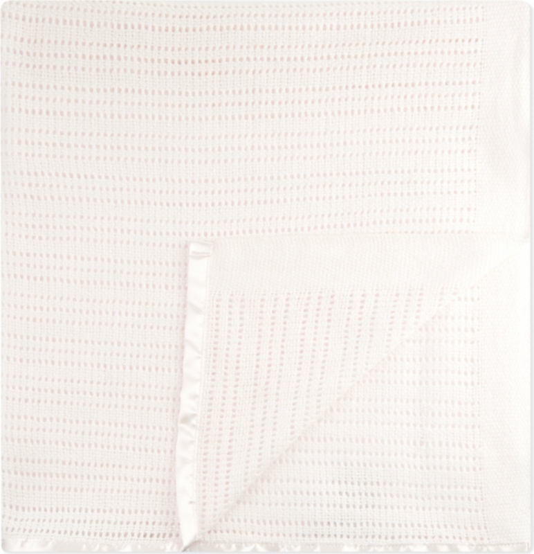 Cellular cotton cot blanket