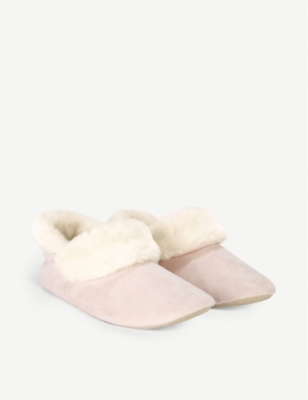 white company fluffy slippers