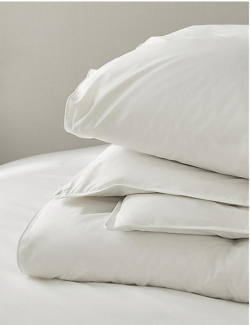 THE WHITE COMPANY: Duck down and feather 10.5 tog single cotton duvet
