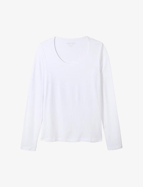 THE WHITE COMPANY: Essential double-layer cotton-jersey T-shirt