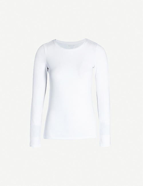 THE WHITE COMPANY: Essential long sleeve stretch-cotton top