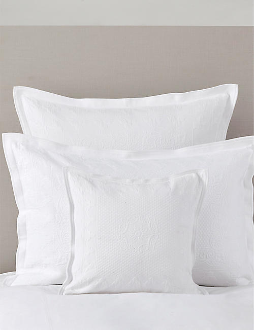 THE WHITE COMPANY: Etienne square cushion cover 65cm x 65cm