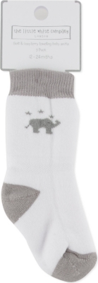 white company baby socks