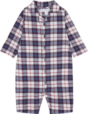 baby tartan sleepsuit