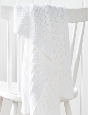 THE LITTLE WHITE COMPANY Heirloom cotton baby blanket