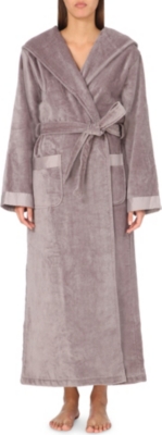THE WHITE COMPANY - Hooded velour dressing gown | Selfridges.com