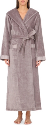 THE WHITE COMPANY Hooded velour dressing gown