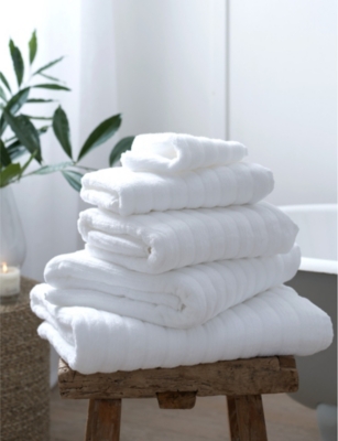 THE WHITE COMPANY: Ribbed hydrocotton hand towel