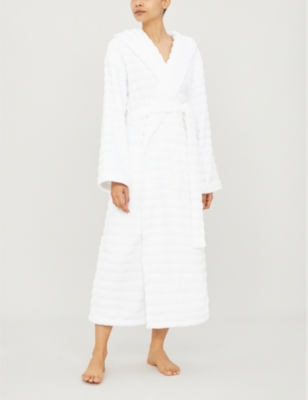 Shop The White Company Womens White Hooded Hydrocotton Dressing Gown