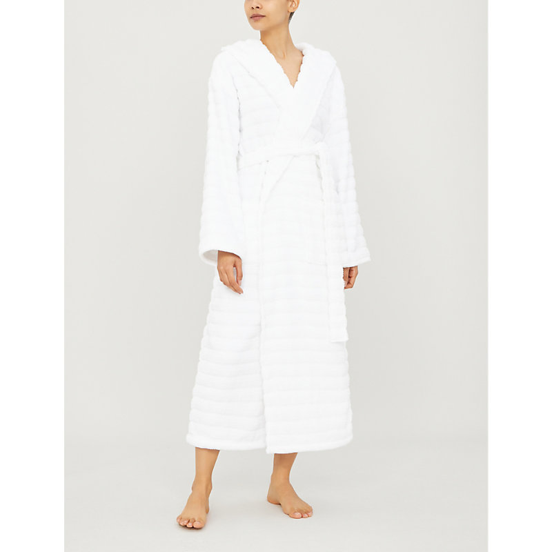 Shop The White Company Women's White Hooded Hydrocotton Dressing Gown