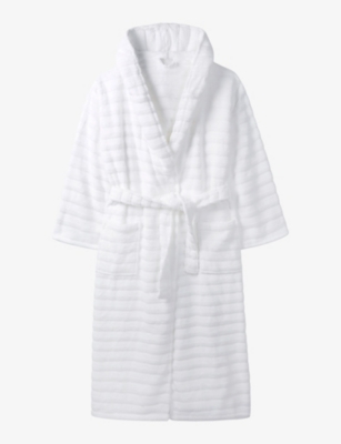 The White Company Hooded Hydrocotton Dressing Gown In White