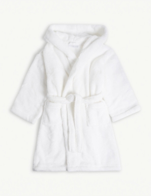 THE LITTLE WHITE COMPANY: Hooded cotton robe with ears 3-4 years