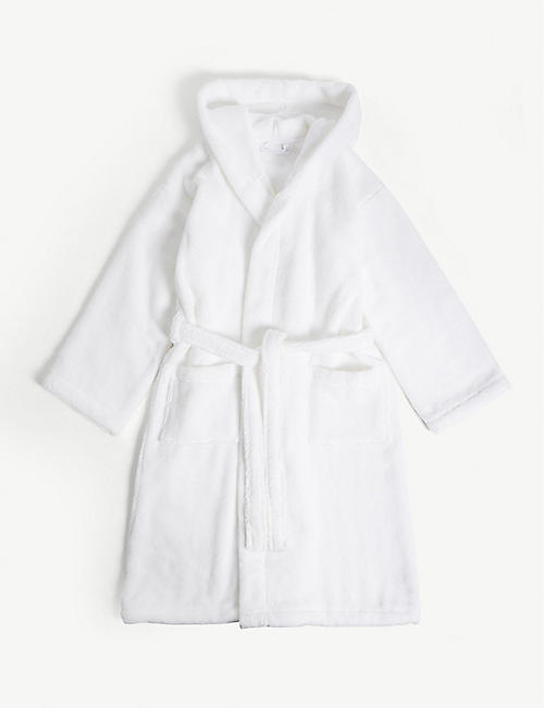 THE LITTLE WHITE COMPANY: Hydrocotton bathrobe 7-12 years