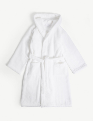 white company baby bathrobe