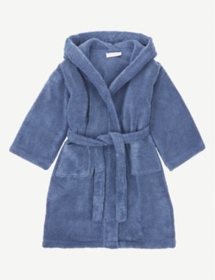 THE LITTLE WHITE COMPANY: Bear ears hydrocotton dressing gown 2-5 years