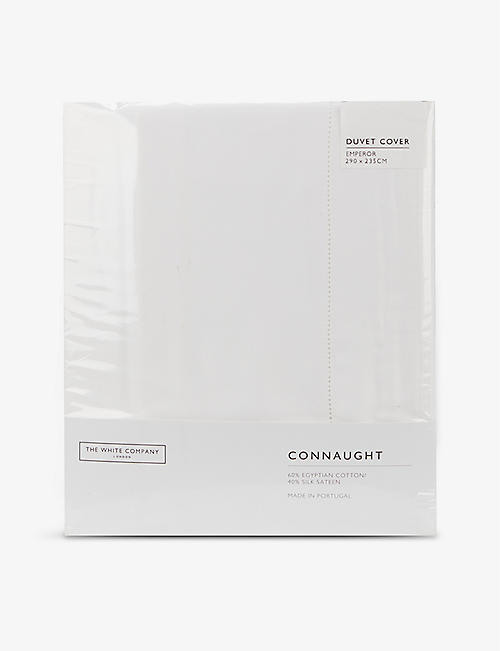 THE WHITE COMPANY: Connaught double cotton and silk-blend duvet cover