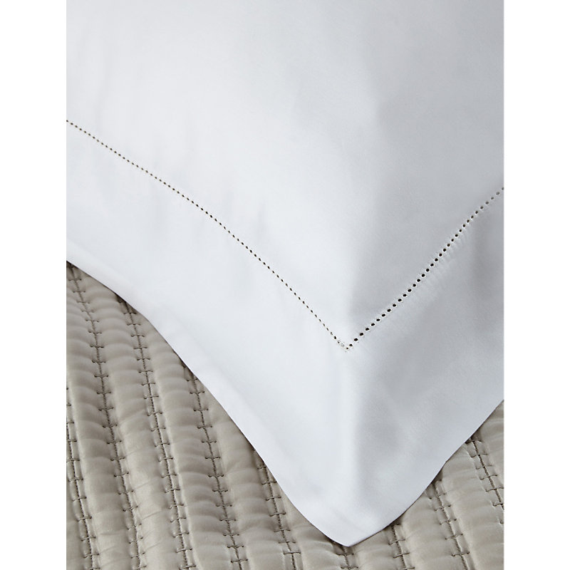 Shop The White Company Chalk Connaught Cotton Silk Pillowcase 50x75cm