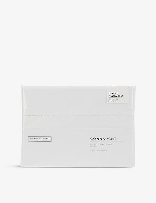 THE WHITE COMPANY: Connaught cotton silk pillowcase 50x75cm