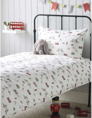 white company cot bed bedding