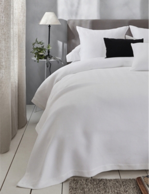 The White Company White Mason King Cotton Bedspread 260cm X 260cm