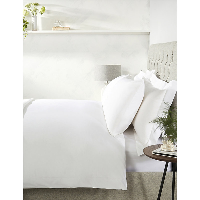 Shop The White Company White Row Cord Single Cotton Fitted Sheet