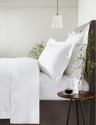 Shop The White Company White Savoy Cotton Fitted Sheet