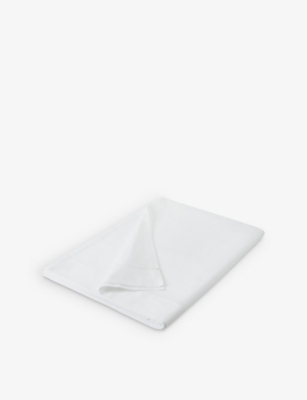 The White Company White Savoy Cotton King Size Flat Sheet King